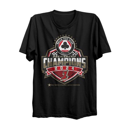 2024 Premiership Champions T-Shirt | Belle Vue Speedway